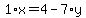 1%2Ax+=+4+-+7%2Ay