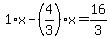 1%2Ax-%284%2F3%29%2Ax=16%2F3