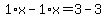 1%2Ax-1%2Ax=3-3
