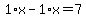 1%2Ax-1%2Ax=7