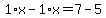 1%2Ax-1%2Ax=7-5
