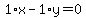 1%2Ax-1%2Ay=0