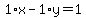 1%2Ax-1%2Ay=1