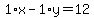 1%2Ax-1%2Ay=12