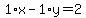 1%2Ax-1%2Ay=2