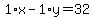 1%2Ax-1%2Ay=32
