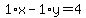 1%2Ax-1%2Ay=4