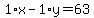 1%2Ax-1%2Ay=63
