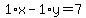 1%2Ax-1%2Ay=7