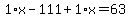 1%2Ax-111%2B1%2Ax=63