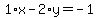 1%2Ax-2%2Ay=-1