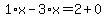 1%2Ax-3%2Ax=2%2B0
