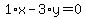 1%2Ax-3%2Ay=0