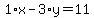 1%2Ax-3%2Ay=11