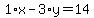 1%2Ax-3%2Ay=14
