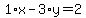 1%2Ax-3%2Ay=2