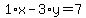 1%2Ax-3%2Ay=7