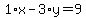 1%2Ax-3%2Ay=9