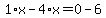 1%2Ax-4%2Ax=0-6