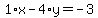 1%2Ax-4%2Ay=-3