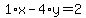 1%2Ax-4%2Ay=2