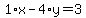 1%2Ax-4%2Ay=3