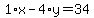 1%2Ax-4%2Ay=34