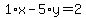 1%2Ax-5%2Ay=2