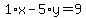 1%2Ax-5%2Ay=9