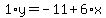 1%2Ay=-11%2B6%2Ax