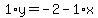 1%2Ay=-2-1%2Ax
