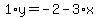 1%2Ay=-2-3%2Ax