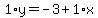 1%2Ay=-3%2B1%2Ax
