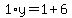 1%2Ay=1%2B6