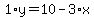 1%2Ay=10-3%2Ax