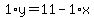 1%2Ay=11-1%2Ax