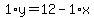 1%2Ay=12-1%2Ax