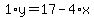 1%2Ay=17-4%2Ax