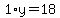 1%2Ay=18