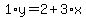 1%2Ay=2%2B3%2Ax