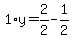 1%2Ay=2%2F2-1%2F2