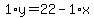 1%2Ay=22-1%2Ax