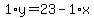 1%2Ay=23-1%2Ax