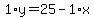 1%2Ay=25-1%2Ax