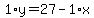 1%2Ay=27-1%2Ax