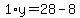 1%2Ay=28-8