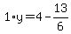 1%2Ay=4-13%2F6