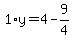 1%2Ay=4-9%2F4