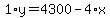 1%2Ay=4300-4%2Ax