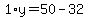 1%2Ay=50-32
